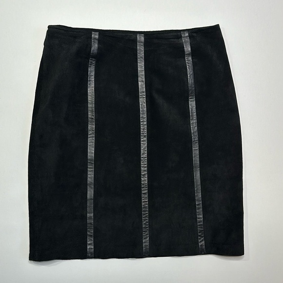 Vintage Y2K Suede and Leather Skirt - Picture 1 of 6
